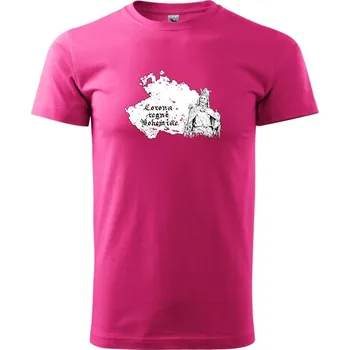 Pánské oblečení Corona Regni Bohemiae - Klasické pánské triko vyšší gramáže - XS ( Purpurová )