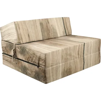 Pohovka Rozkládací molitanová pohovka - dřevo