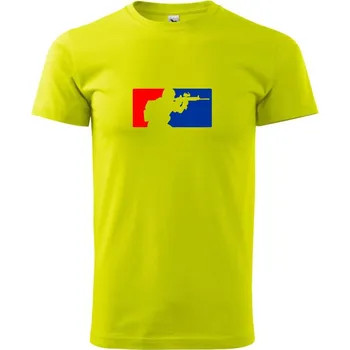 Airsoft hráč - Klasické pánské triko vyšší gramáže - 4XL ( Limetková )