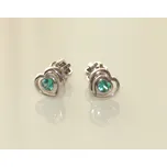 Cutie Jewellery Dětské náušnice z bílého zlata C2752B-Mint Green