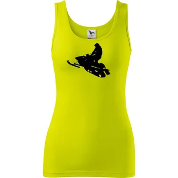 Dámské tričko Sněžný skútr - Dámské tílko - M ( Limetková )