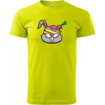 Zombie králik - Klasické pánské triko vyšší gramáže - L ( Limetková )