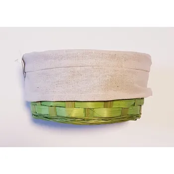 Stojan na květiny Ošatka bambus Zelená s látkou