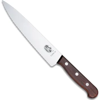 Zoubkovaný univerzální nůž Victorinox 22 cm, dřevo