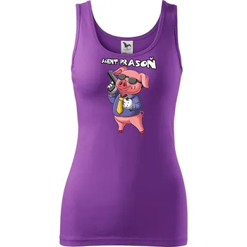 Dámské tričko Agent prasoň - Dámské tílko - XS ( Fialová )