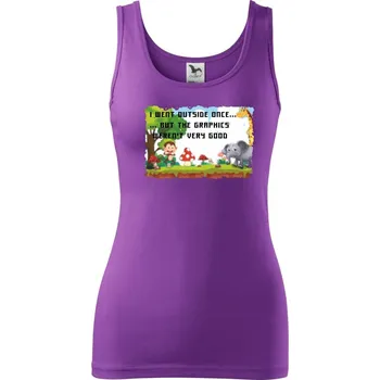 Dámské tričko I went outside once... - Dámské tílko - M ( Fialová )