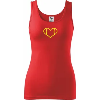 Dámské tričko Tenisové srdce - Dámské tílko - L ( Červená )