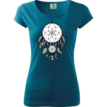 Dámské tričko Lapač snů - kresba - Dámské triko Pure - M ( Petrolejová )