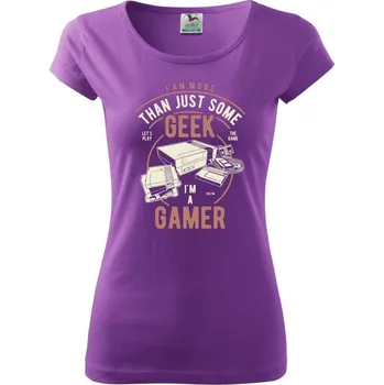 Dámské tričko Geek Gamer - Dámské triko Pure - S ( Fialová )