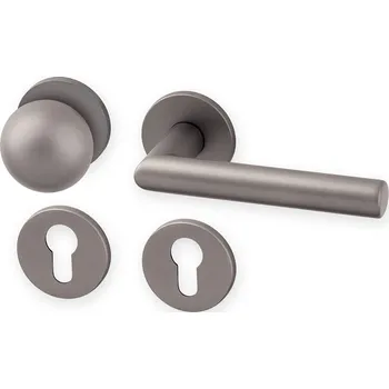 Dveřní kování AC-T Dveřní kování TIPA EXCLUSIVE R titan KK kl.+koule Provedení: klika pravá PZ/koule, Povrchová úprava: titan