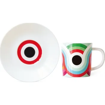 Hrnek, šálek na espresso s podšálkem Faro REMEMBER (barevný vzor Faro)