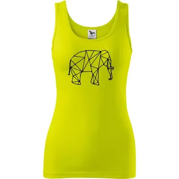 Geometrie - slon - Dámské tílko - XL ( Limetková )