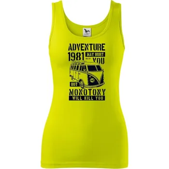 Dámské tričko Adventure May Hurt You - Dámské tílko - XS ( Limetková )
