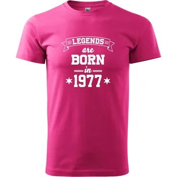 Pánská móda Legends are born in 1977 - Klasické pánské triko vyšší gramáže - 2XL ( Purpurová )