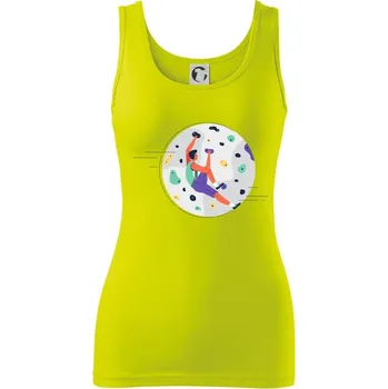 Dámské tričko Lezení na stěně - můj svět - Dámské tílko - S ( Limetková )