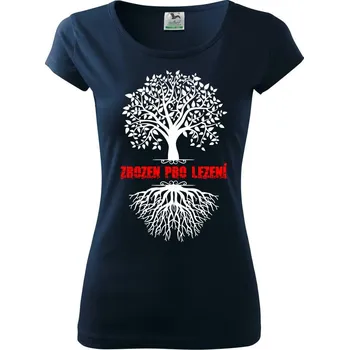 Dámské tričko Zrozen pro lezení - Dámské triko Pure - S ( Námořní modrá (velmi tmavá - téměř černá) )
