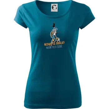 Dámské oblečení Nedalo se odolat, mám to v sobě horolezkyně - Dámské triko Pure - L ( Petrolejová )