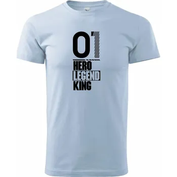 Hero, Legend, King x Queen 2001 - Klasické pánské triko vyšší gramáže - S ( Pyžamově světlá modrá )