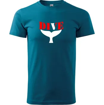 Pánská móda Dive velryba - Klasické pánské triko vyšší gramáže - S ( Petrolejová )