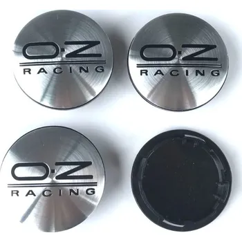Středová krytka kola ALUTECH Středová krytka kola - poklička průměr 56-57,5/66mm(vnitřní,vnější) plast, kov. víčko logo OZ RACING černé - sada 4ks