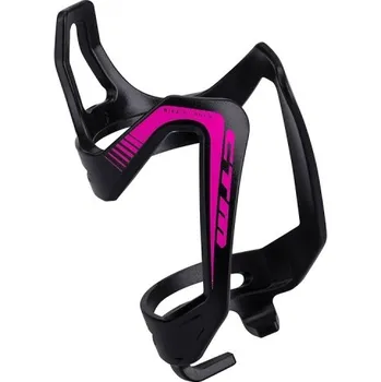 Košík na láhev Košík na láhev CTM ORBIT, otočný o 70°, plastový černý, rúžový potisk