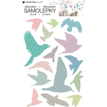 Samolepící dekorace Samolepka na zeď ptáci 24 x 42 cm