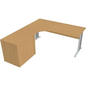 Kancelářský vozík HOBIS kancelářský stůl pracovní, sestava pravá - CE 1800 60 HR P, buk + doprava zdarma