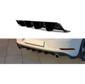 Tuning Zadní difuzor VW GOLF VII GTI FACELIFT černý lesklý plast