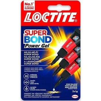 Průmyslové lepidlo LOCTITE SUPER BOND POWER GEL MINI TRIO 3 x 1 g