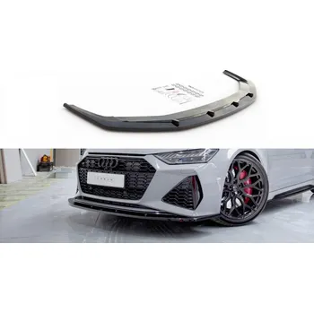 Karosérie Spojler pod nárazník lipa V.2 Audi RS6 C8 černý lesklý plast