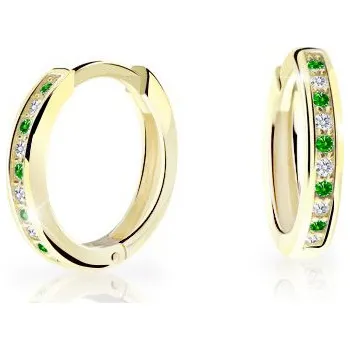 Náušnice Cutie Jewellery Dětské naušnice zlaté C3343Z-Green