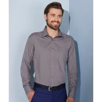 Pánská košile Popelínová košile s dlouhým rukávem JN678