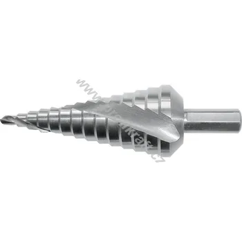 Vrták KRAFTWERKTOOLS Vrták stupňovitý HSS-Co PROFI (spirálová drážka) OPTIMA Varianta: Vrták stupňovitý 4-12mm x 1mm HSS-M2 PROFI (spirálová drážka)