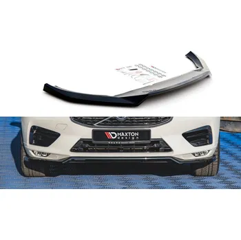 Karosérie Spojler pod nárazník lipa V.1 Volvo XC60 Mk2 R-Design černý lesklý plast