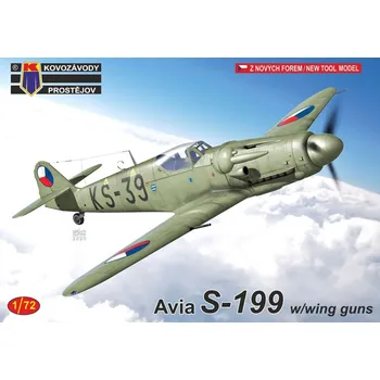 Plastikový model Kovozávody Prostějov Avia S-199 w/with guns 1:72