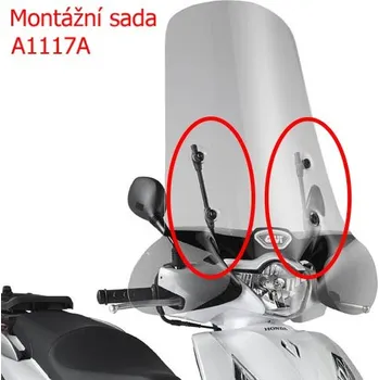 Motodíl A1155A montážní sada Honda SH 125i-150i (17-19) pro plexi 1117A