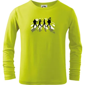 Chlapecké oblečení Abbey Road Killer - Triko dětské Long Sleeve - 104-110cm / 3-4 roky ( Limetková )