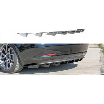 Nárazník Difuzor zadního nárazníku Tesla Model 3 2017- černý lesklý plast