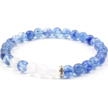 Náramek Moni - dámský náramek modrý křemen křišťál matný