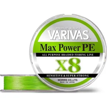 Varivas Šňůra Max Power PE X8 Lime Green 150m - 0,185mm