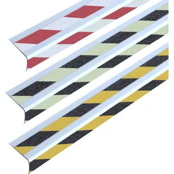 parkovací zábrana Protiskluzový nášlapný profil na schod, červeno-bílý, š 610 mm