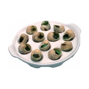 PGX 4937 006 Pánev na šneky s uchy, bílý porcelán,