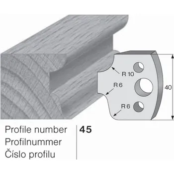 Příslušenství k frézce Omezovač do frézovací hlavy č. 45 40 x 4 mm PILANA