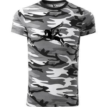 Pánské tričko Airborne units - Army CAMOUFLAGE - XS ( Šedý maskáč )
