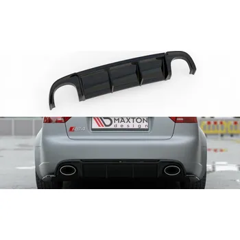 Nárazník Difuzor zadního nárazníku Audi RS4 Sedan B7 černý lesklý plast