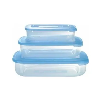 Dóza na potraviny Tontarelli Dóza 3ks obdélník 3 1,88 0,93 l (modrá transp)