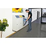 Stanice na sběr surovin k připevnění ke stěně, objem 3 x 45 litrů, z oceli, práškově lakovaná