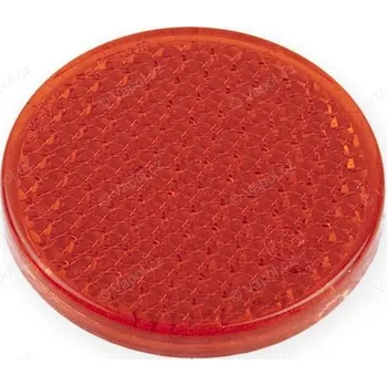 Příslušenství osvětlení automobilu Dobmar Odrazka červená, průměr 60 mm, samolepící