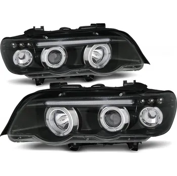 Přední světlomet Tuning Tec Přední světla BMW X5 E53 09.99-10.03 ANGEL EYES ČERNÉ