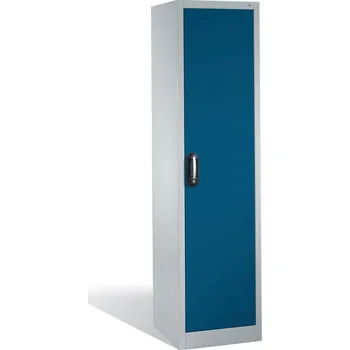 Dílenská skříň typ Cabo na nářadí a materiál, 4 vložné police, Š 500, H 500, V 1950, šedo-modrá